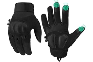 Mossy Oak Tactical Gloves for Men, Touch Screen Airsoft Gloves with Hard Knuckle for Hunting, Paintball, Hiking, Camping