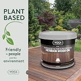WOCA Exterior Wood Oil Natural 2.5L Danish Decking Garden Furniture Cladding UV view 5