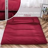 MAXYOYO Futon Mattress Burgundy Double Thick Memory Foam Floor Mattress view 4