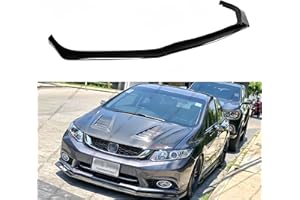 WheelX 3Pcs Front Bumper Lip Compatible with 2013-2015 Honda Civic, JDM CS Style Air Dam Lower Chin Spoiler Splitter Fit for 13-15 Sedan, Protection Body Kit (Glossy Black)