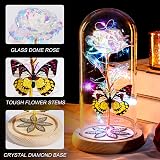 Beferr Galaxy Colorful Rose Glass Dome Light Up Gift for Mum Wife Mom view 2