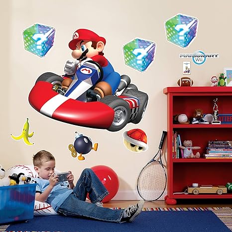 Mario Kart Wii Room Decor Giant Wall Decals Decorations