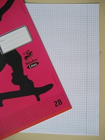 Schreibheft, Schulheft 28 A4 kariert Doppelrand, Staufen Schreibheft