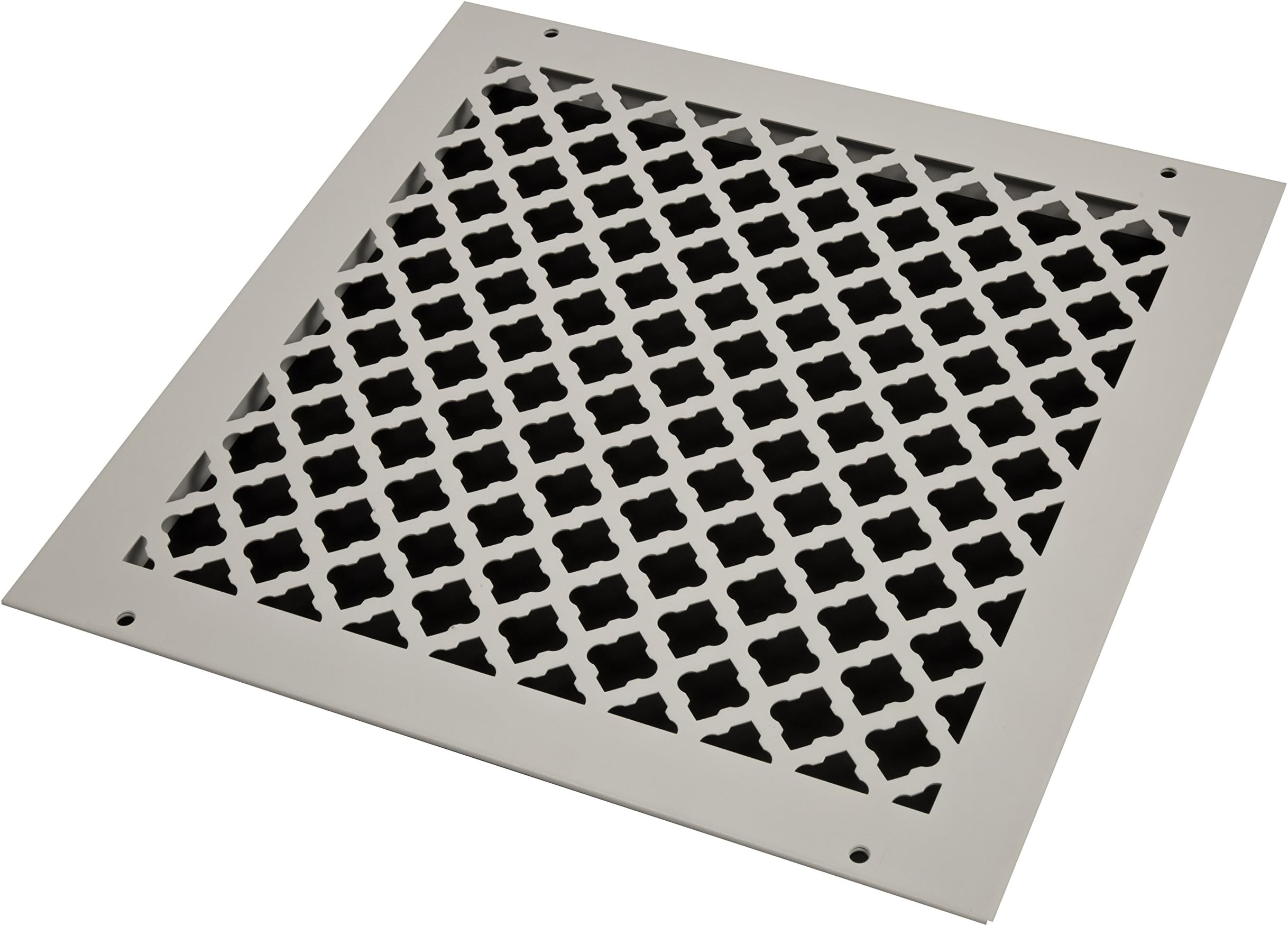 SteelCrest BTU14X14RWHH Bronze Series Designer Wall/Ceiling Vent Cover, with mounting Screws, White