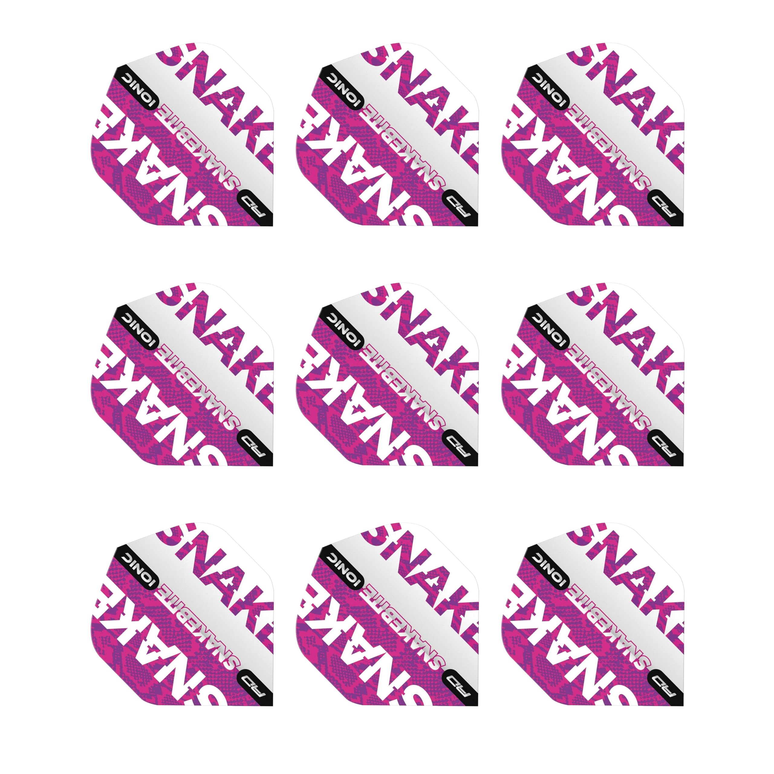 RED DRAGON Snakebite Ionic Purple Dart Flights - 3 sets Per Pack (9 Dart Flights in total)