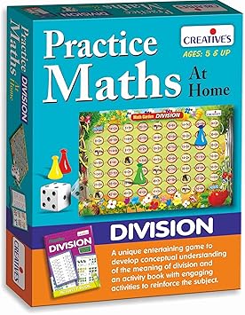 Creatives Practice Maths at Home Division Board Game (Multi-Color)