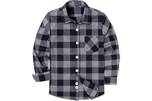 siliteelon Toddler Baby Boys Plaid Flannel Shirt Long Sleeve Button Down Shirts