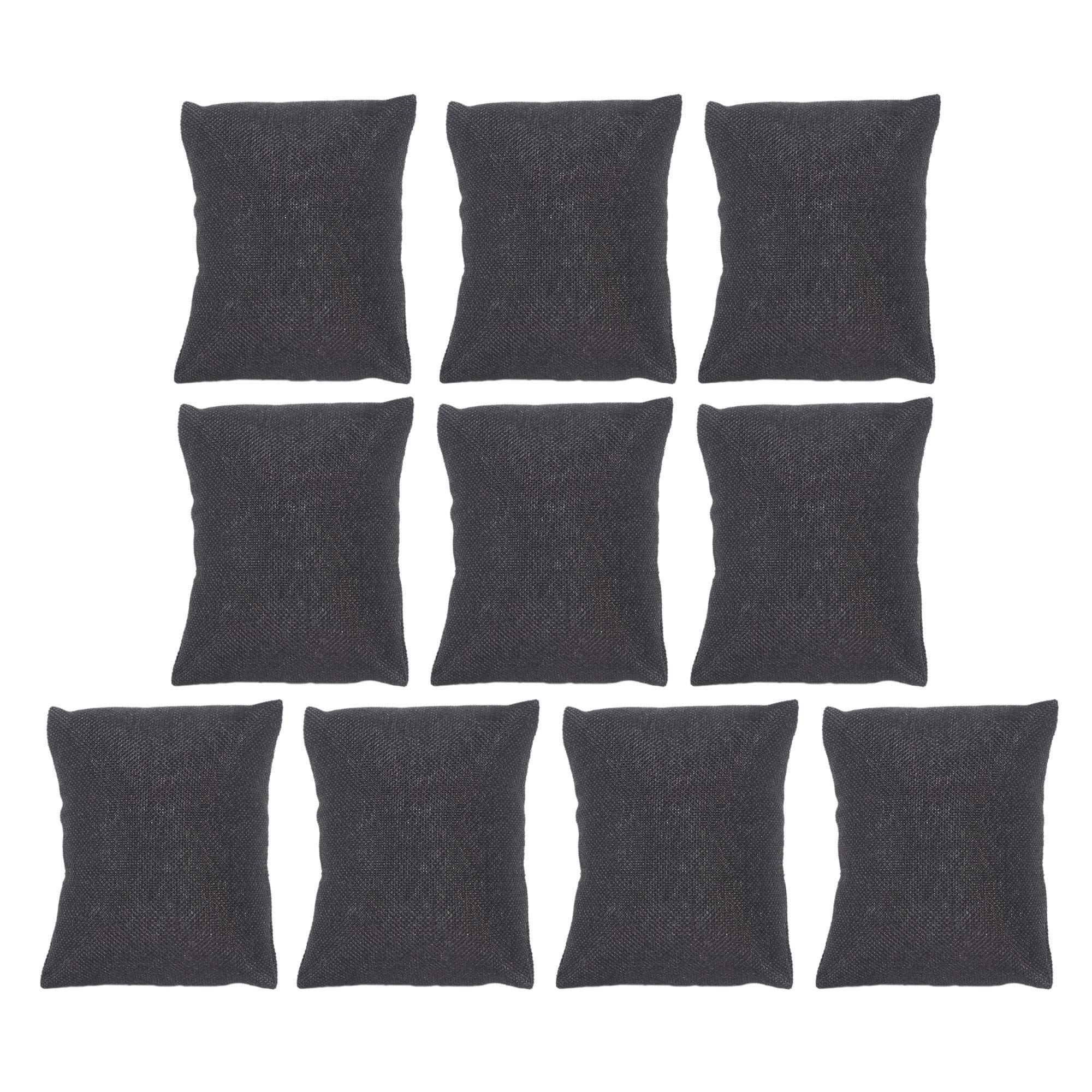Bocar Watch Bracelet Bangle Pillow Cushion Jewelry Display (ZT-Black Linen-10)