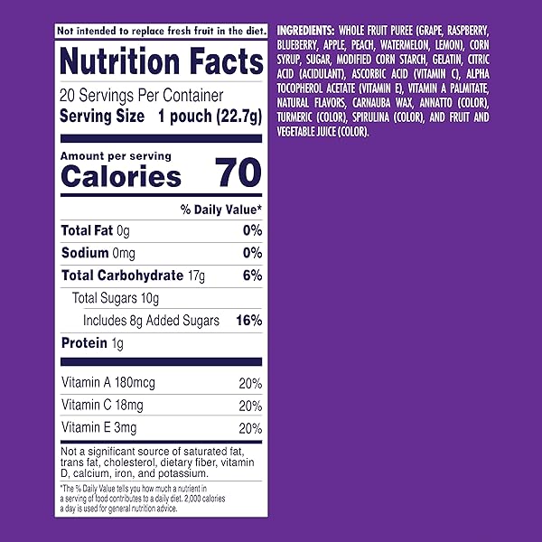 WELCH’S FRUIT SNACKS, JUICEFULS FUSIONS, ASSORTED FRUIT FLAVOR, STOCKING STUFFERS, BULK PACK, GLUTEN FREE, NATURAL COLORS & FLAVORS, 0.8OZ (PACK OF 50)