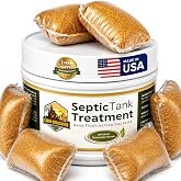 Septic Tank Treatment - 1 Year Supply of Septic Safe Dissolvable Easy Flush Live Bacteria Packets (12 Count) - Best Way to Prevent Expensive Sewage Backups - Made in USA