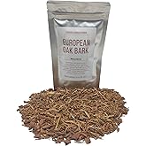 European Oak Bark, Made from 100% Quercus Robur Bark, Cut &amp; Dried - Net weight: 1.5oz/42.5g