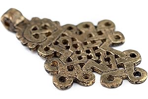 Brass Ethiopian Coptic Cross Pendant, African Abyssinian Design, Orthodox Christian Pendant for Jewelry, The Bead Chest