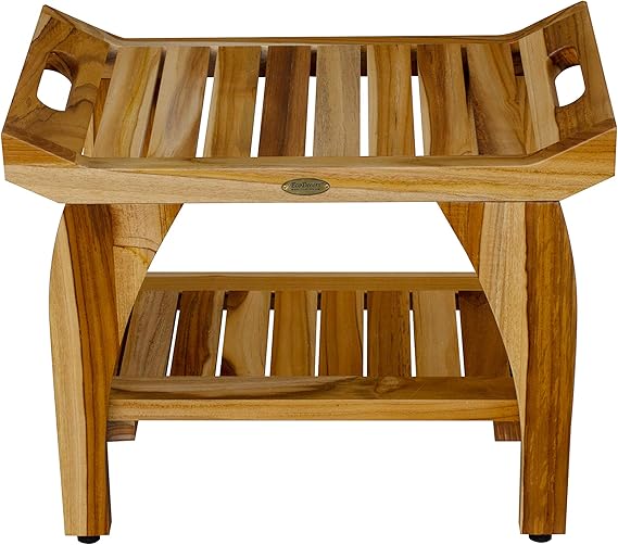 EcoDecors Shower Bench, natural, 24" Amazon.co.uk Kitchen & Home