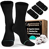 Men's Dress Socks - Egyptian Cotton - Crew (Box of 3)