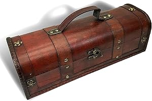 Allgala Wooden Wine Bottle Box with Antique Finish