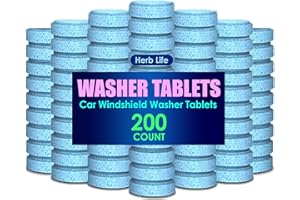 200 PCS-Car Windshield Washer Tablets, Glass Cleaner, Concentrated Effervescent Tablets, Solid Windshield Effervescent Wiper 