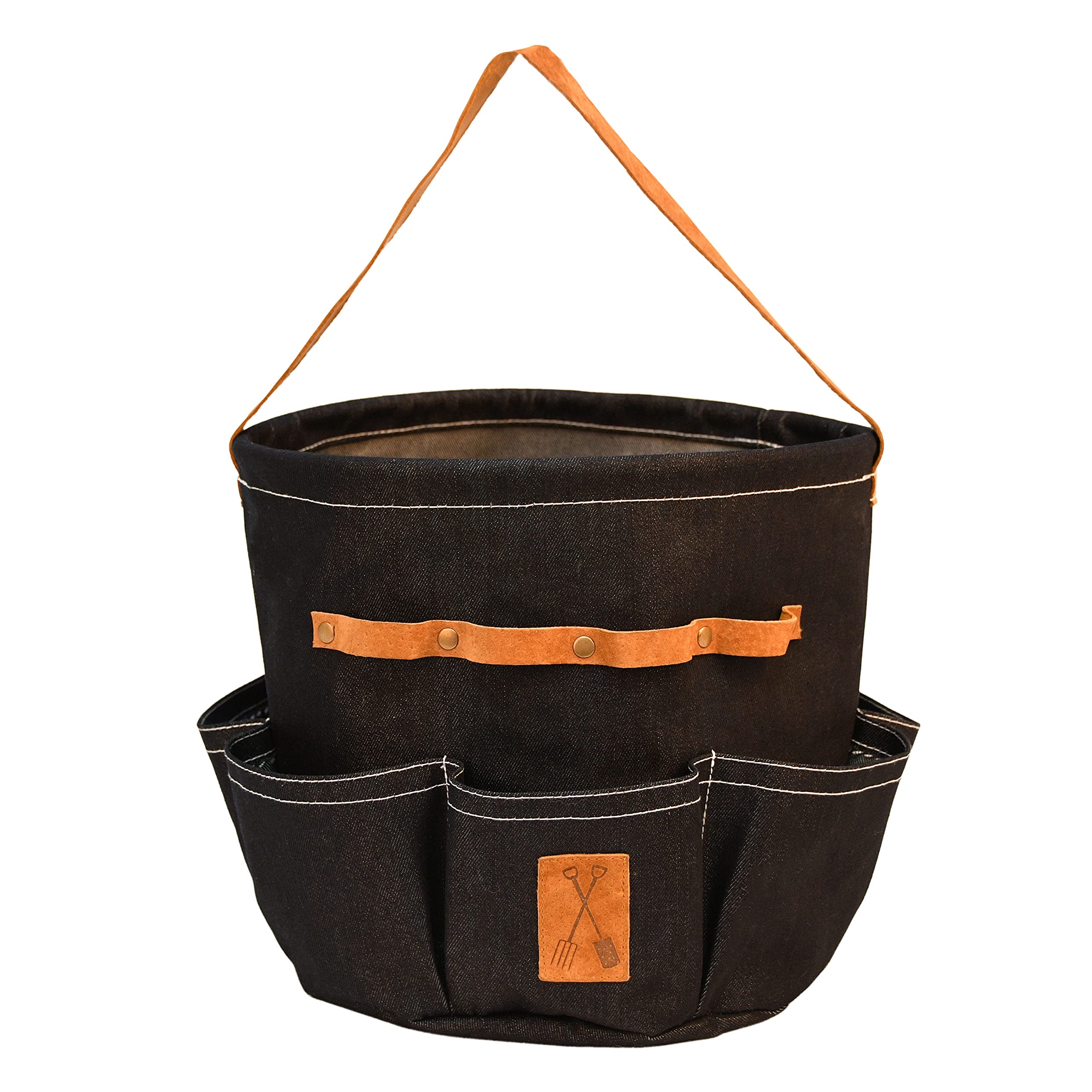 Fallen Fruits Denim Garden Tool Bag (Round)