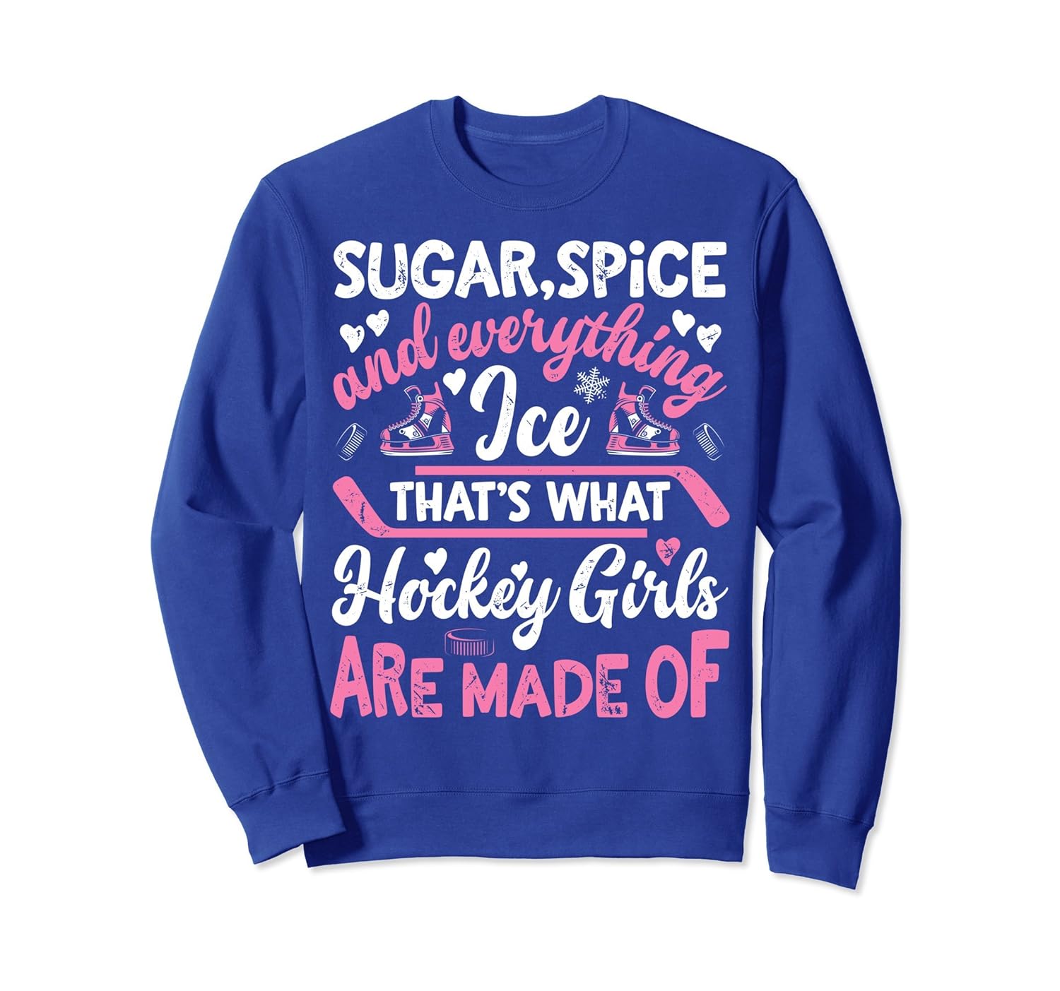 Sugar Spice And Everything Ice Sweatshirt Hockey Women Gifts-anz