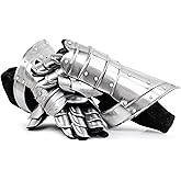 Nagina International German, 15th C. Medieval Armor Knight Steel Gauntlets - Steel Premium Leather Lined Costume Play Gloves
