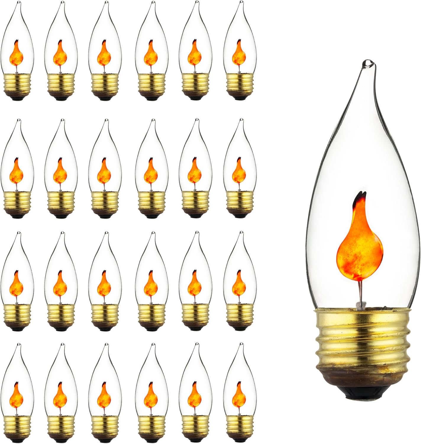 Halloween Incandescent Chandelier Flickering Flame Light Medium 3Watt