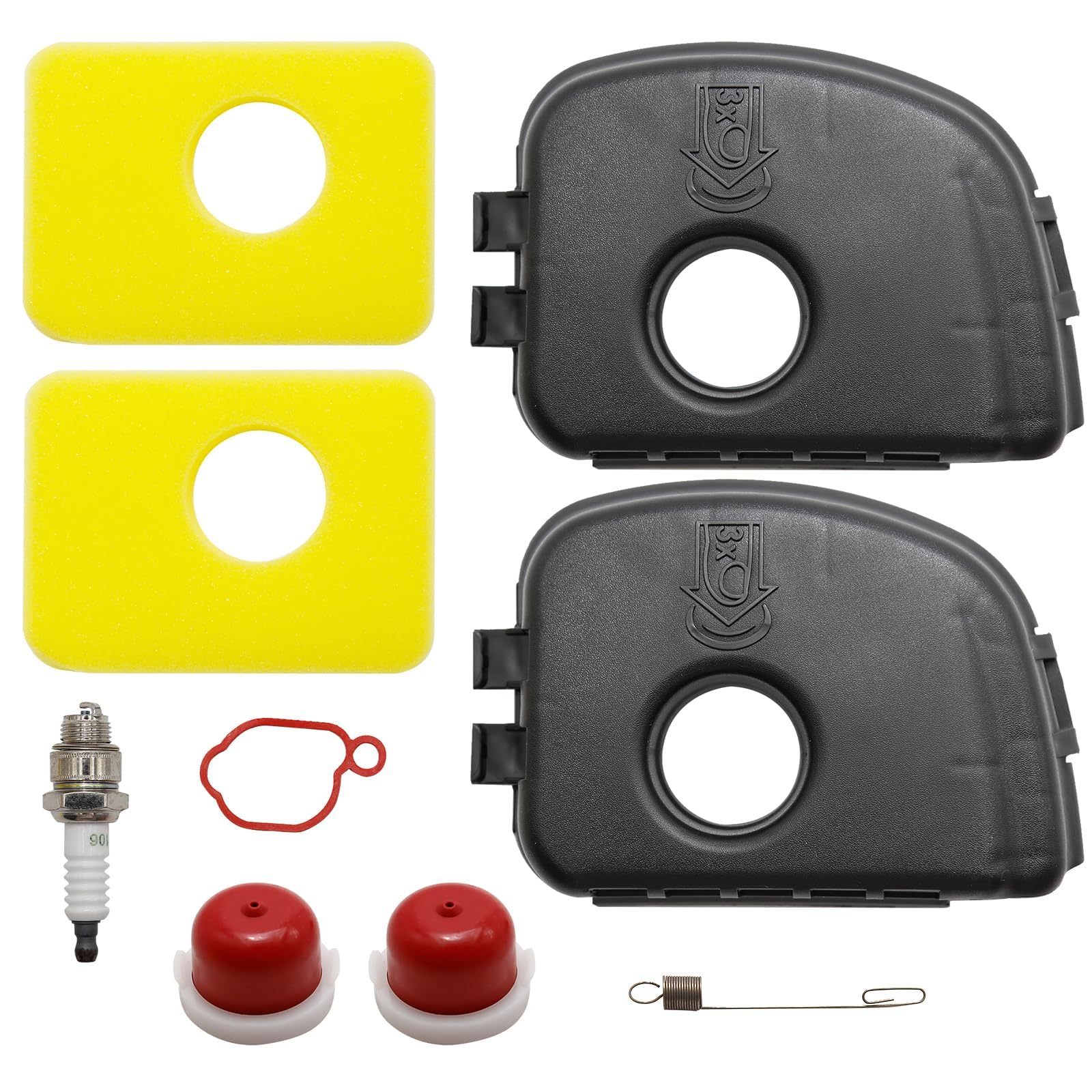 Hoypeyfiy 595660 595663 Air Cleaner Cover Air Filter Base Air Cleaner Foam Filter Replacement for 450E 500E 550E 550EX Series Engines 799579 (595660+799579 2Pack)