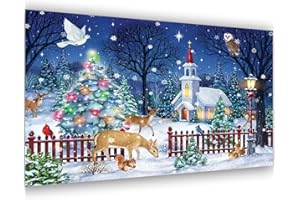 Aestalrcus Large Christmas Paint by Number for Adults Canvas,Adults' Paint by Number Kits,16x24 inch Large Size Christmas Acrylic Oil Painting by Numbers for Adults for Home Wall Decoration and Gifts