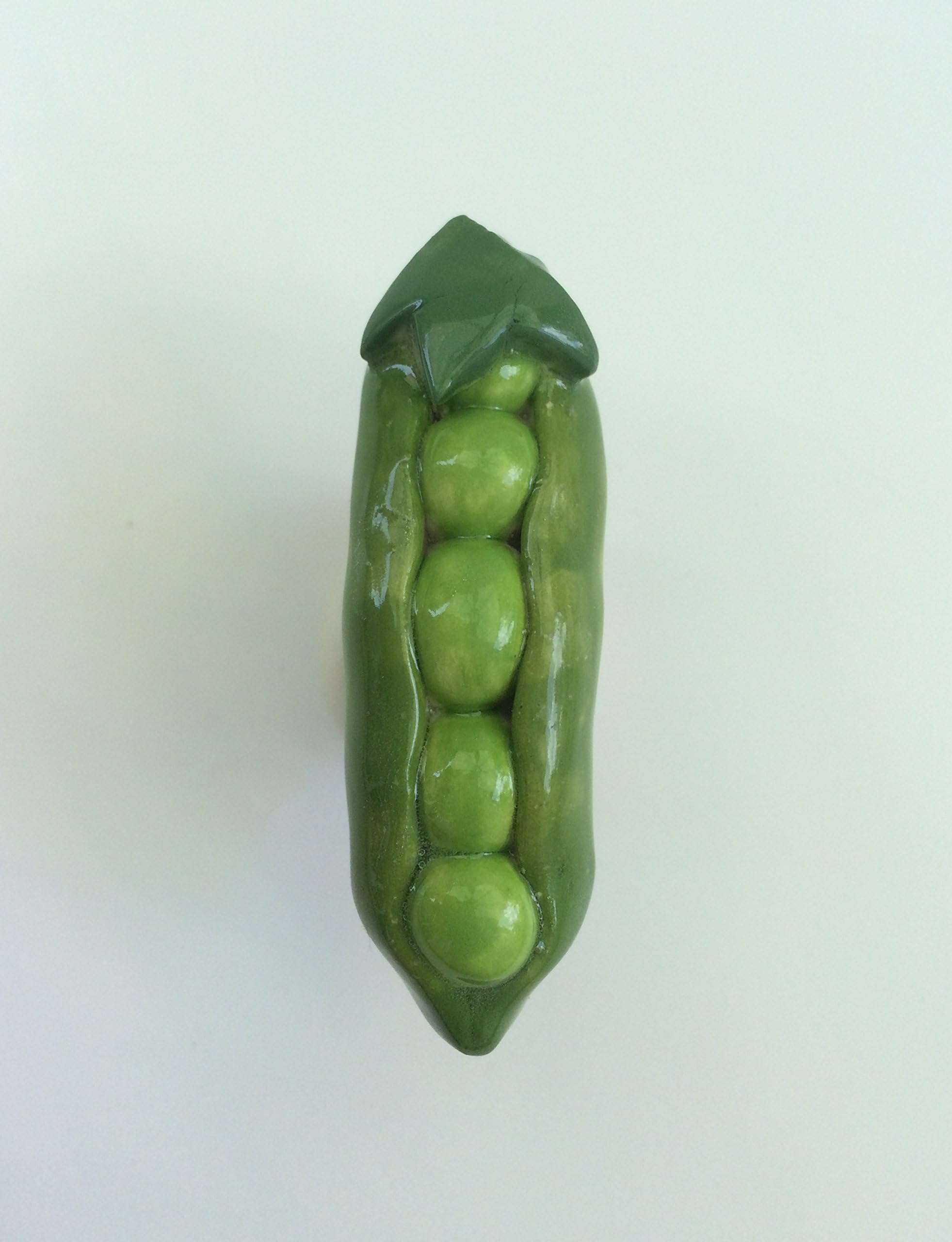 Ceramic Pea Pod Knob, Cabinet Pull, Drawer Pull, Handle