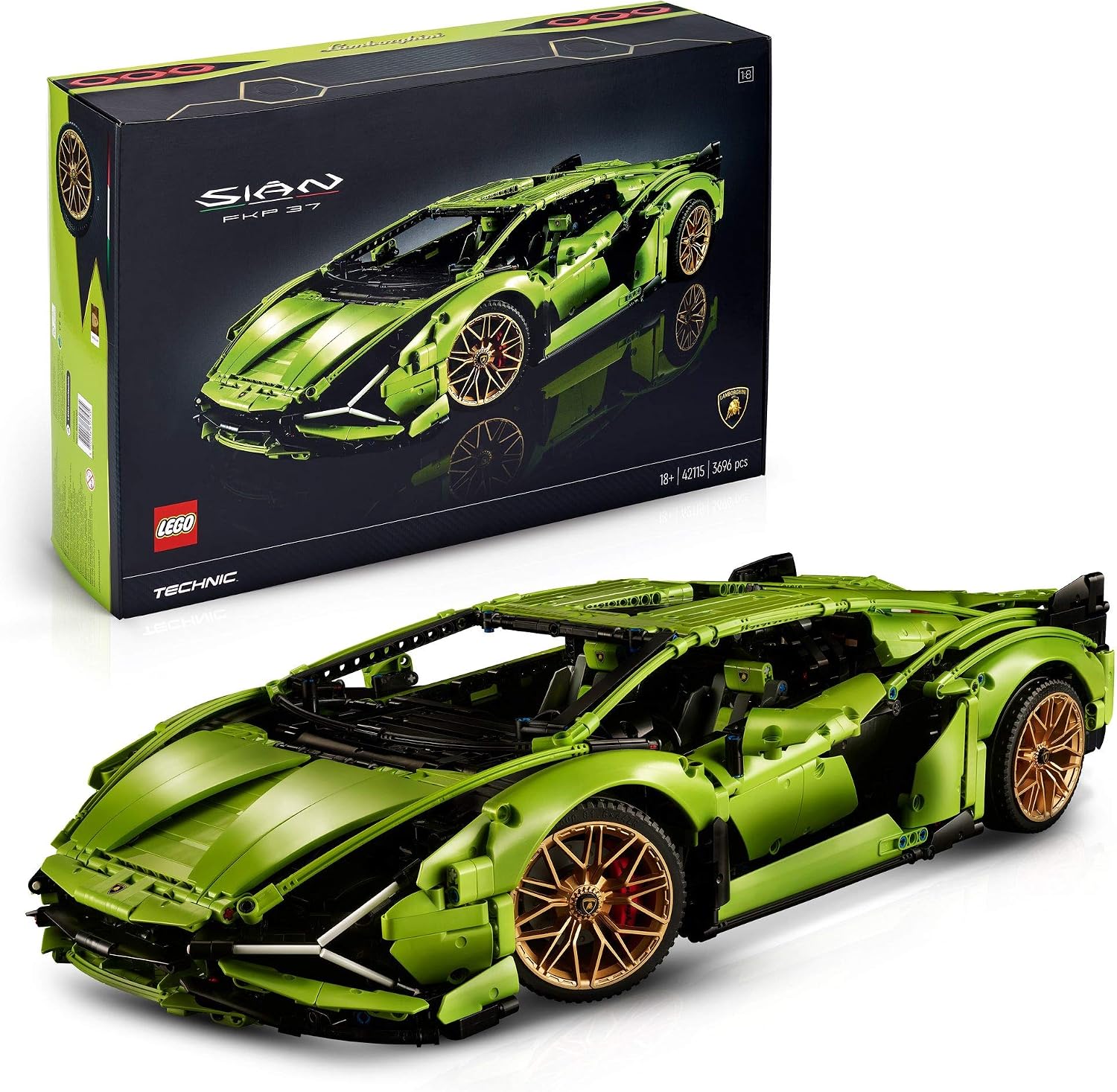 LEGO Technic Lamborghini Si n FKP 37 Race Car Model Building Kit For 