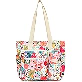 SANFAN Women Tote Bag With Muti-Pockets,Lightweight Shoulder Bag,Large Capacity Handbag for Travel, Work, Gym