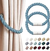 Pretty Jolly 2 Pack Magnetic Curtain Tiebacks Teal Drape Holdbacks view 1