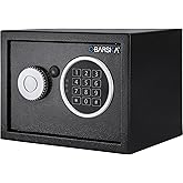 Barska Digital Keypad Home &amp; Office Steel Security Safe Lock Box with Deadbolts - 0.22 Cu Ft Compact - Safe Box