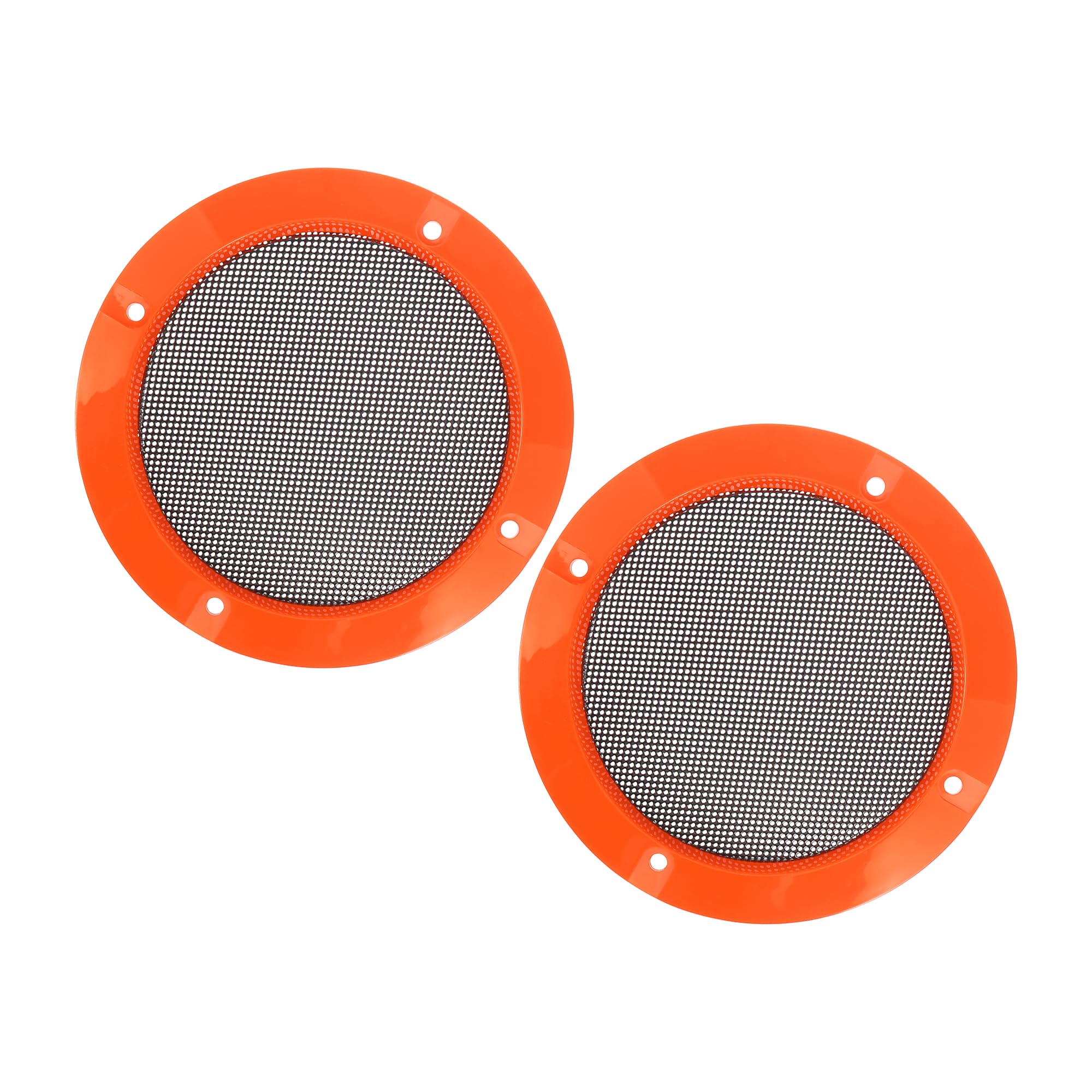VekAuto 2 Pcs Speaker Grill, Universal for Car Metal Orange Black