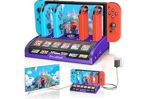 Fenolical Switch Charger Dock Compatible with Nintendo Switch/OLED, Support 4K/1080P HDMI & USB C Charging, Portable Switch T