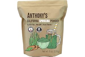 Anthony's California Spirulina Powder, 8 oz, Product of USA, Gluten Free, Non GMO
