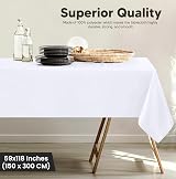 Utopia Kitchen Rectangle Tablecloth 150x300 cm Pack of 2 White view 3