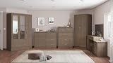 Seconique Nevada 3 Door 2 Drawer Wardrobe Rustic Oak Effect 116x52x182.5cm view 3