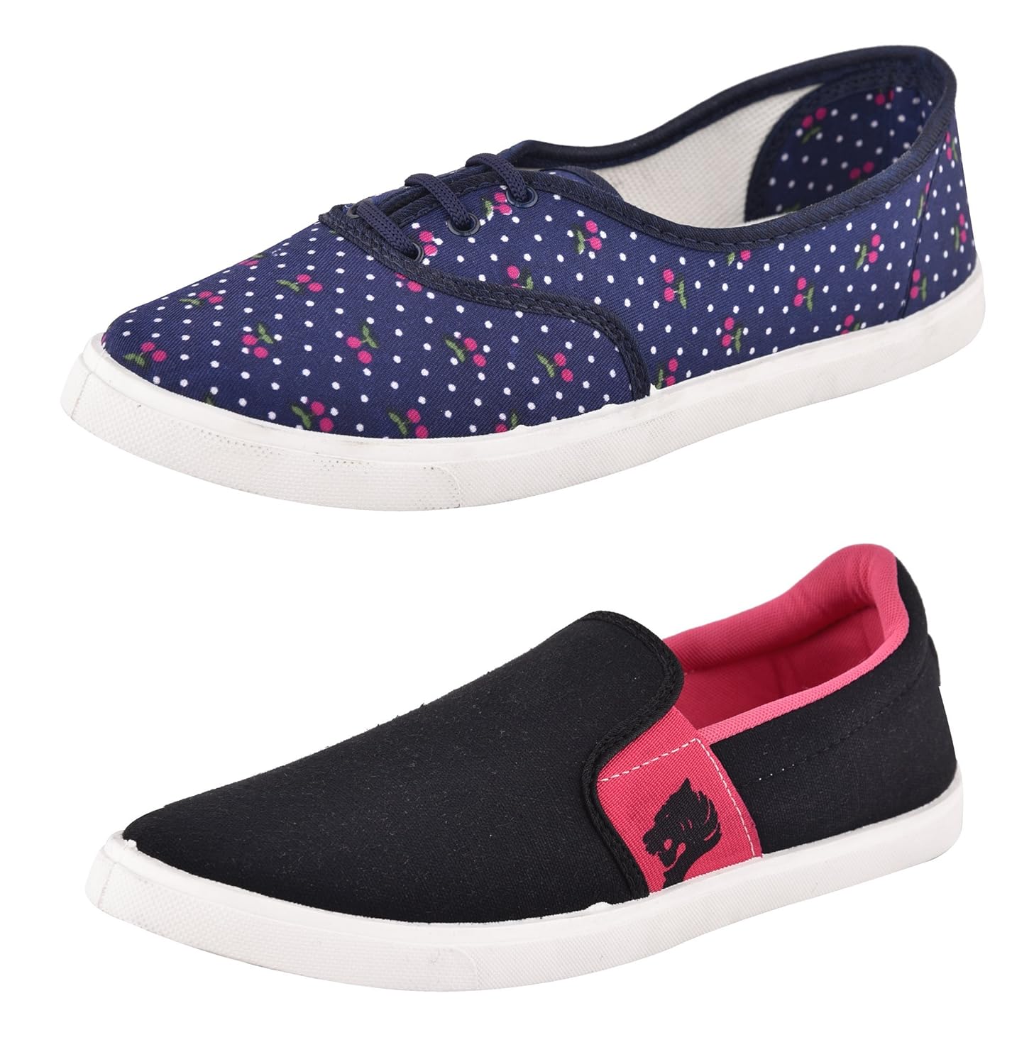 chevit women's pack of 2 casual outdoor loafers with sneakers