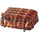 Sorbus&reg; Non-Stick Rib Rack &ndash; Porcelain Coated Steel Roasting Stand &ndash; Holds 4 Rib Racks for Grilling & Barbecuing