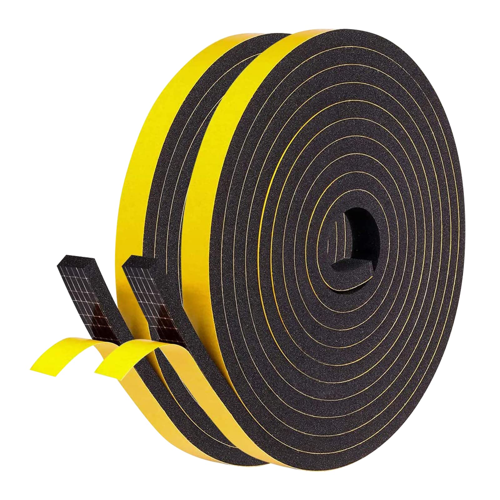 fowong Self Adhesive Foam Tape 20mm(W) x 10mm(T) Closed Cell Home Window Seal Door Insulation Weather Stripping SoundProof Foam Seal Strip Total 4M Long (2 Rolls of 2M Long Each)