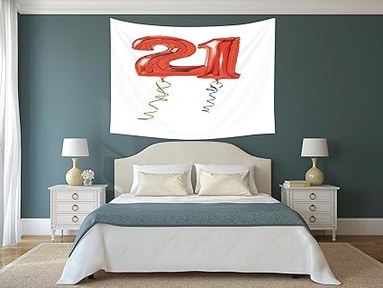 Iprint Polyester Tapestry Wall Hanging 21st Birthday Decorations