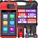 Autel MaxiIM KM100E OBD2 Tool, Lite Ver. of IM508S PRO IM608 Pro II Scanner | Lifetime Free Updates, V200 Wireless Diagnostic Tool, Auto Scan 2.0, 64GB Android 9.0, 700+ Models for Home Mechanics DIYers
