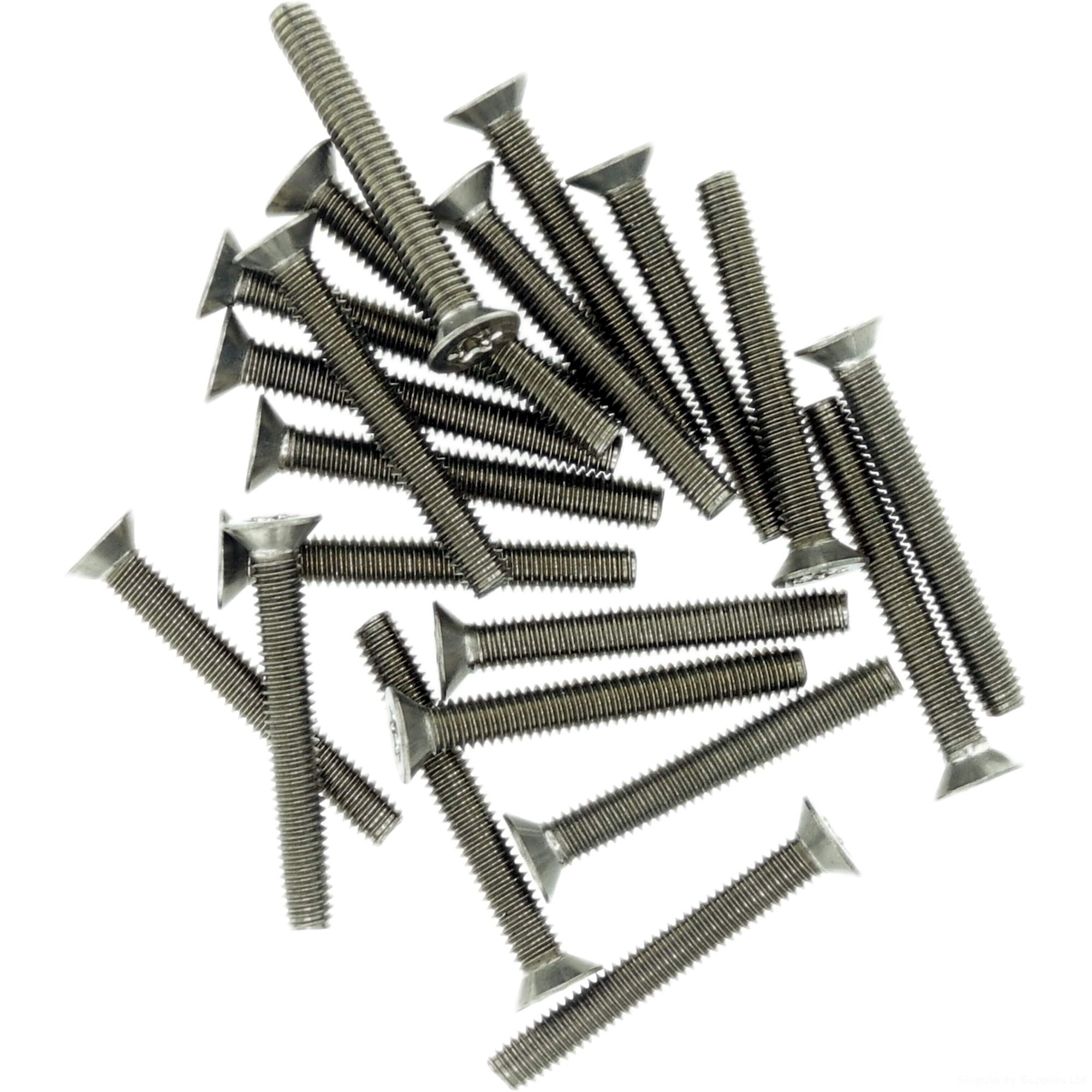 M5 (5mm x 12mm) TX Socket Countersunk Thread Rolling Screw - Stainless Steel (A2) (Pack of 20)