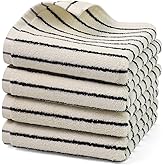 Jacquotha Hand Towels 4 Pack, Cotton Face Towels for Bathroom & Spa Days, Decorative Black Stripes for Kitchen Decor, 14” x 29”