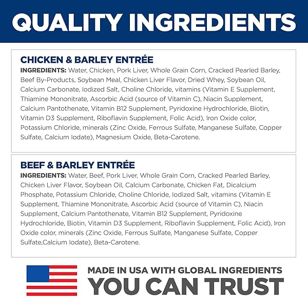 HILL’S SCIENCE DIET ADULT 1-6, ADULT 1-6 PREMIUM NUTRITION, WET DOG FOOD, VARIETY PACK: CHICKEN & BARLEY; BEEF & BARLEY LOAF, 13 OZ CAN VARIETY PACK, CASE OF 12