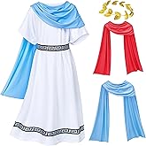 Yoroka Kids Grecian Robe for Medieval times Olympic palace White Toga Costume