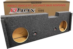 Atrend Bbox A184-10CP Dual 10" Sealed Carpeted Subwoofer Enclosure - Fits 2007-2020 Chevrolet/GMC Silverado/Sierra Crew Cab, 