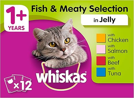 Whiskas 1 Wet Food For Adult Cats Fish And Meaty Selection In