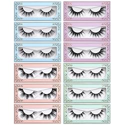 MAGEFY 12 Pairs False Eyelashes Fluffy Volume Long