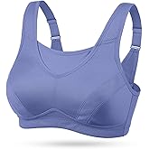 Wingslove High Impact Sports Bras for Women Plus Size Non Padded Wirefree Workout Bra Bounce Control