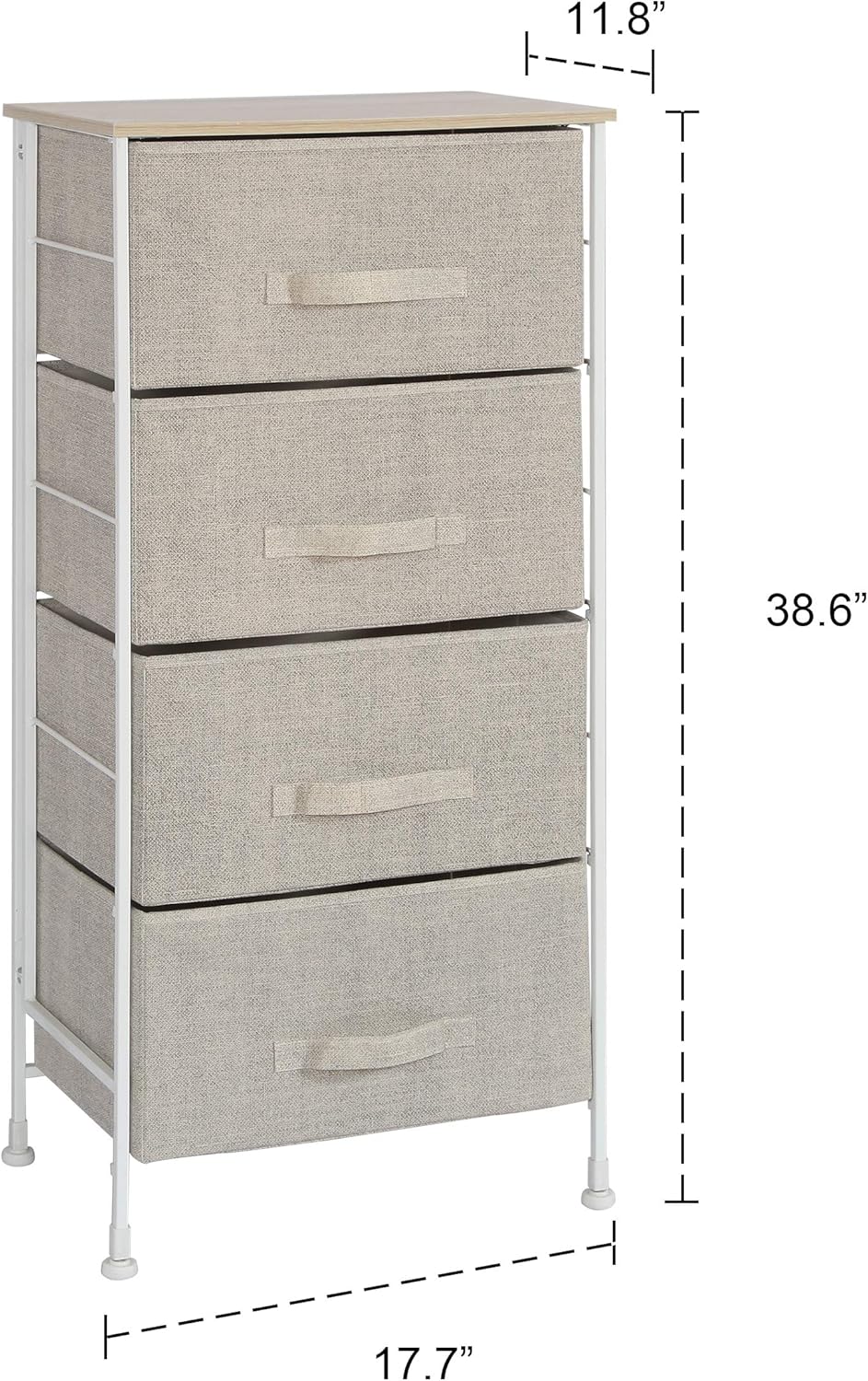 drawer unit on Homexcel Drawer Chest 4 Drawer Storage Chest Dresser Multi Purpose Storage Cabinet Foldable Drawer Organizer Unit With Fabric Drawers Beige Home Kitchen Furniture